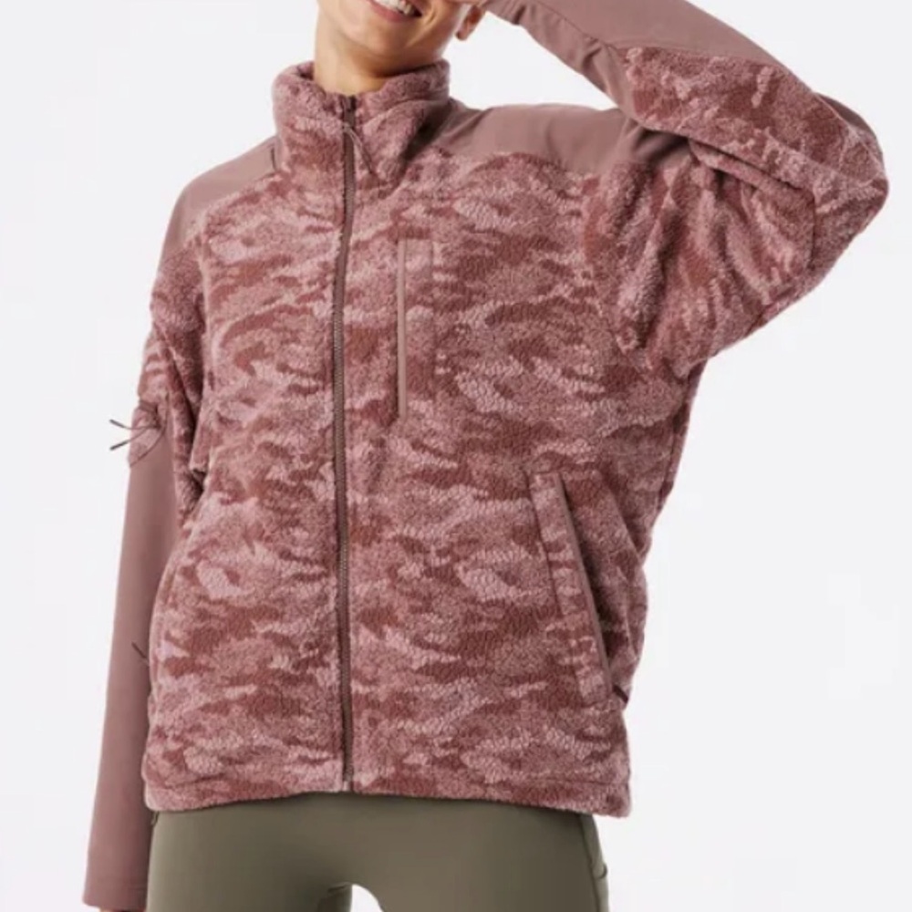 NEW NWT Outdoor Voices Women's Dusty Rose Teddy Jacket